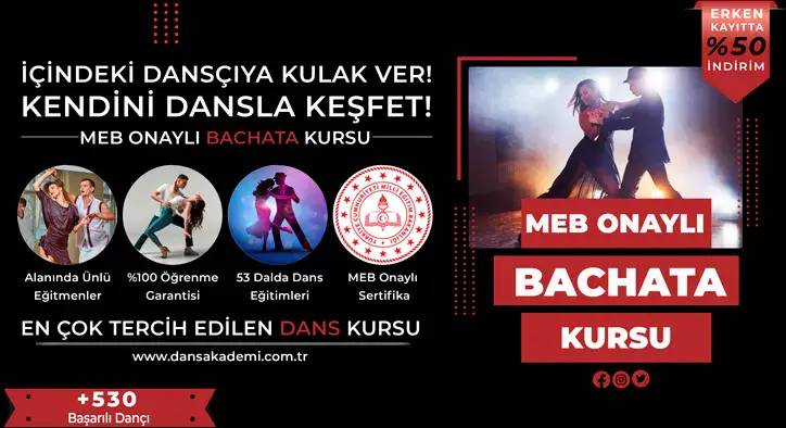 Bachata Kursu Fiyatları – Erken Kayıtta %50 İndirim