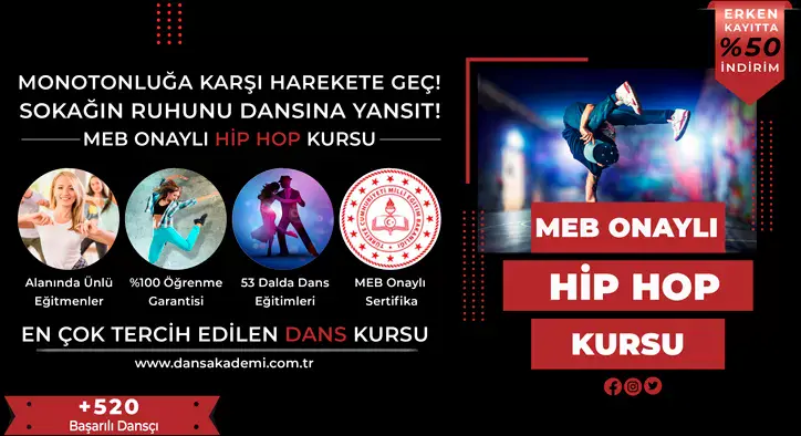Hip Hop Kursu Fiyatları – Erken Kayıtta %50 İndirim