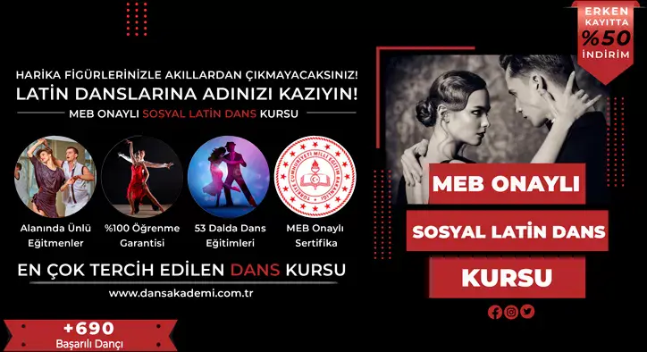 Pro Seviye Sosyal Latin Dansları Kursu Fiyatları – Erken Kayıtta %50 İndirim