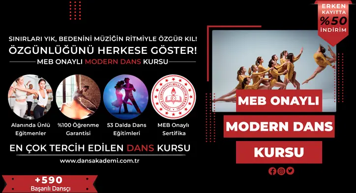 Modern Dans Kursu Fiyatları – Erken Kayıtta %50 İndirim