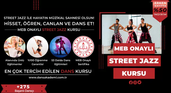 Street Jazz Kursu Fiyatları – Erken Kayıtta %50 İndirim